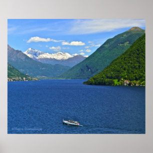 "LAKE LUGANO" CANVAS GLOSS PRINT