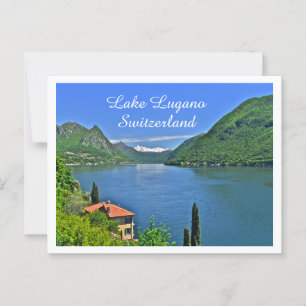 LAKE LUGANO, SWITZERLAND POSTCARD