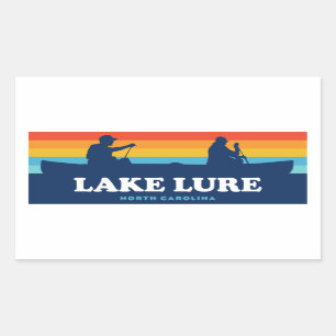 Lake Lure North Carolina Canoe Rectangular Sticker
