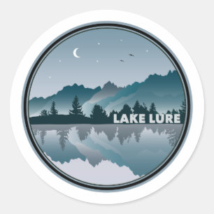 Lake Lure North Carolina Reflection Classic Round Sticker