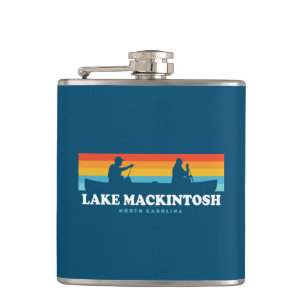 Lake Mackintosh North Carolina Canoe Hip Flask