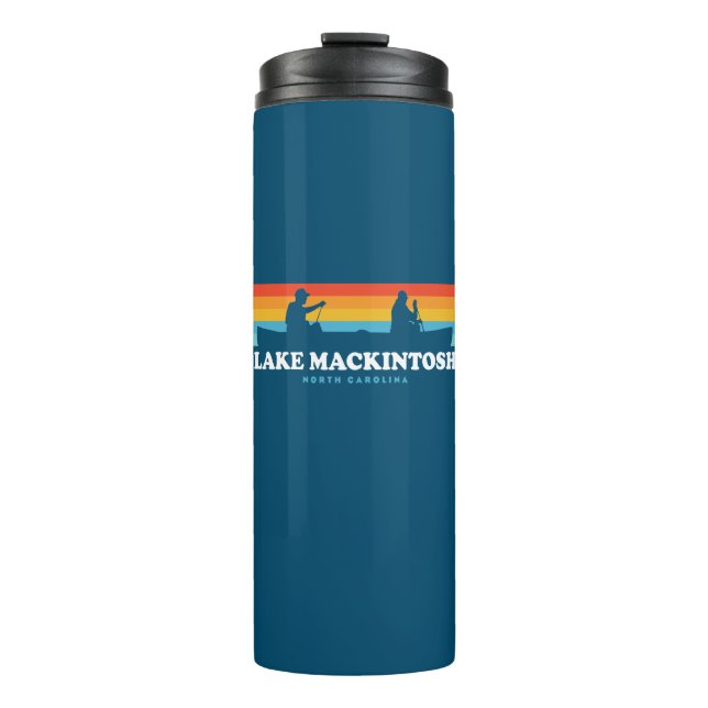 Lake Mackintosh North Carolina Canoe Thermal Tumbler (Front)