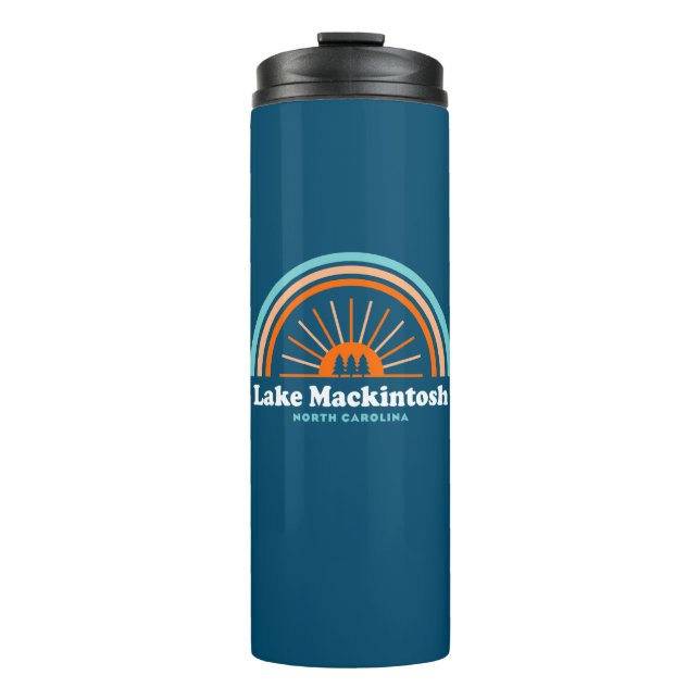 Lake Mackintosh North Carolina Rainbow Thermal Tumbler (Front)