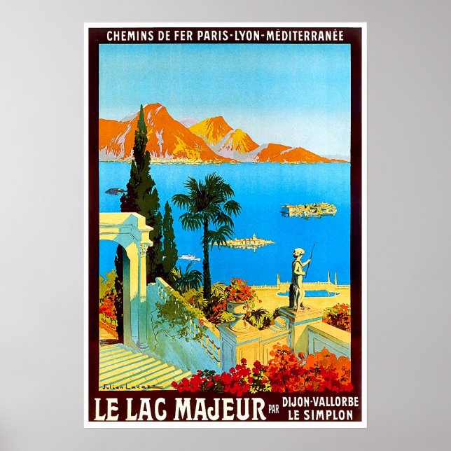 Lake Maggiore, Italy, landscape, view, mountains Poster (Front)