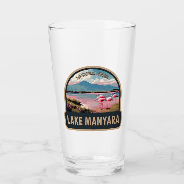 Lake Manyara National Park Tanzania Travel Vintage Glass (Front)