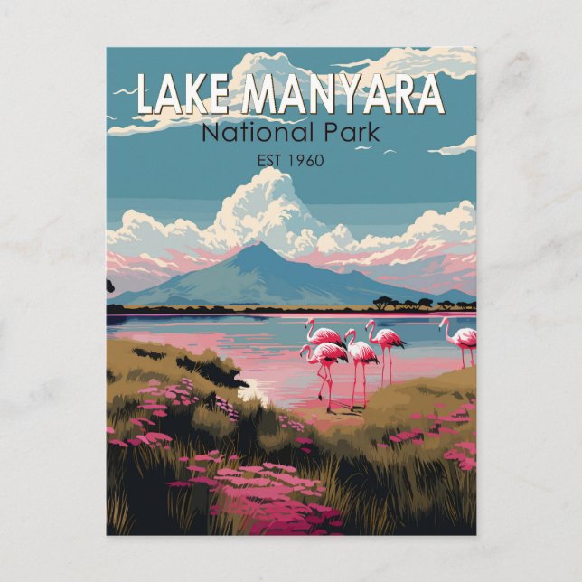 Lake Manyara National Park Tanzania Travel Vintage Postcard (Front)