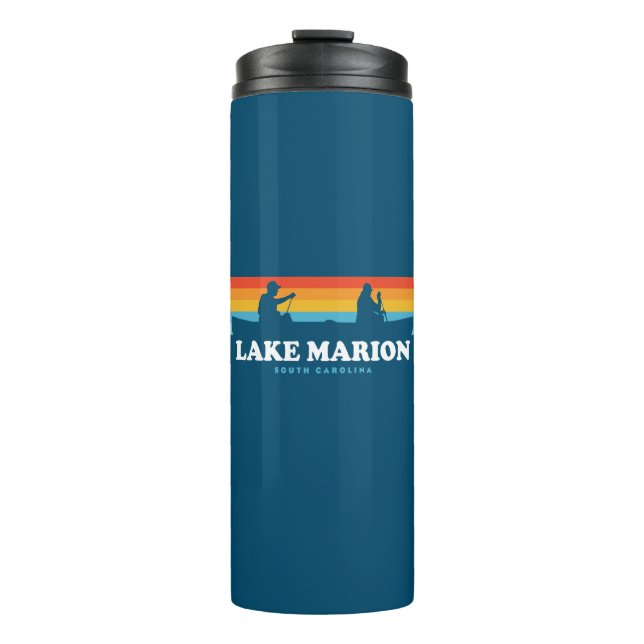 Lake Marion South Carolina Canoe Thermal Tumbler (Front)