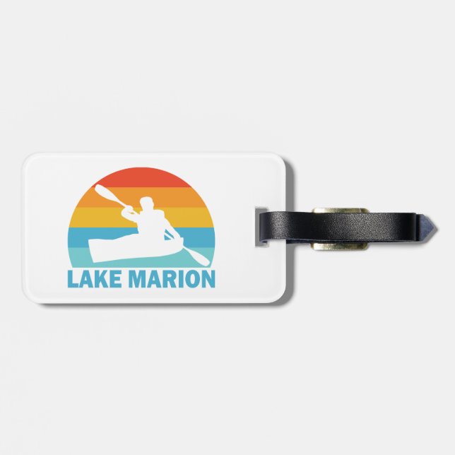 Lake Marion South Carolina Kayak Luggage Tag (Back Horizontal)