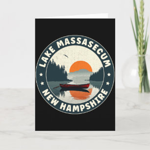 Lake Mase New Hampshire Sunset T Shirt Card