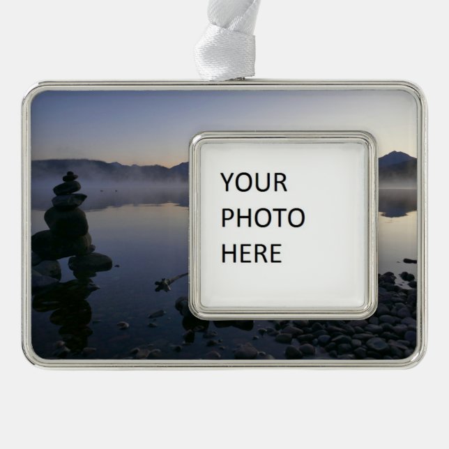 Lake McDonald at Sunrise I Silver Plated Framed Ornament (Front)