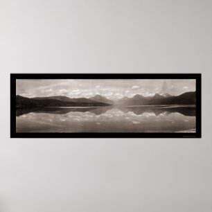 Lake McDonald Glacier Photo 1915 Poster