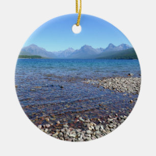 Lake McDonald II Ceramic Tree Decoration