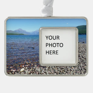 Lake McDonald II Silver Plated Framed Ornament
