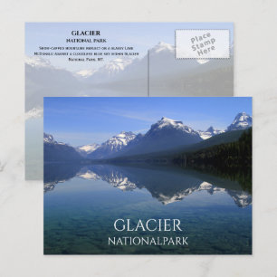 Lake McDonald, Mountain Reflection, Glacier NP Postcard