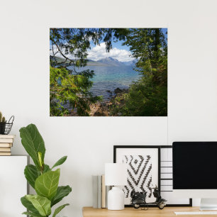 Lake McDonald Through Forest Frame Poster