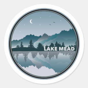 Lake Mead Nevada Arizona Reflection Classic Round Sticker