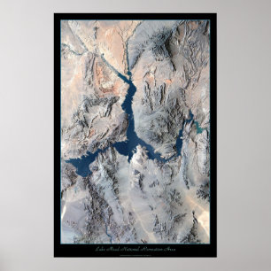 Lake Mead satellite poster print photo
