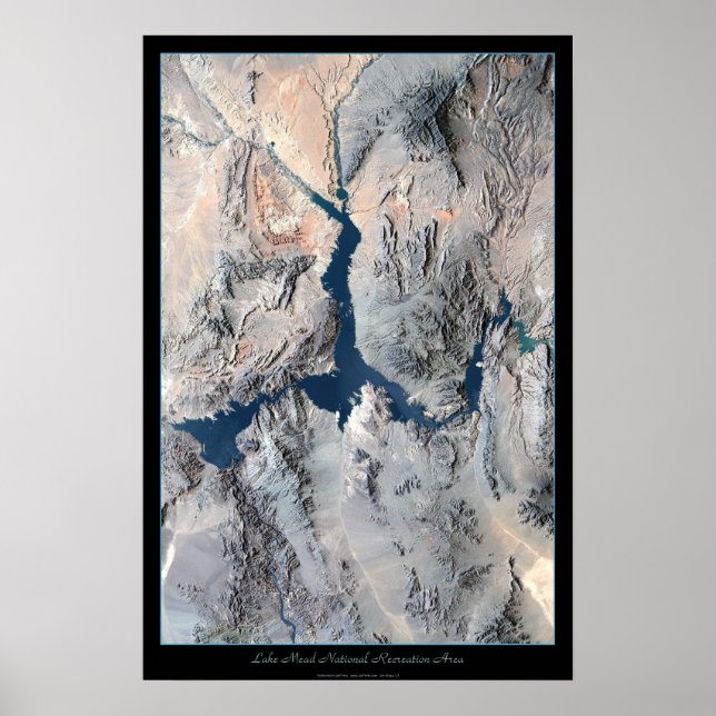 Lake Mead satellite poster print photo (Front)