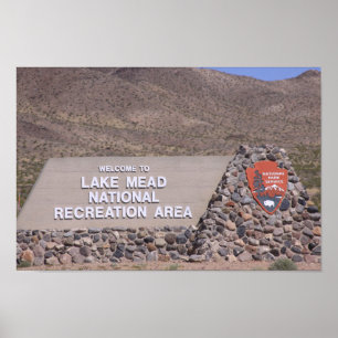 Lake Meade Recreational Area Sign Poster
