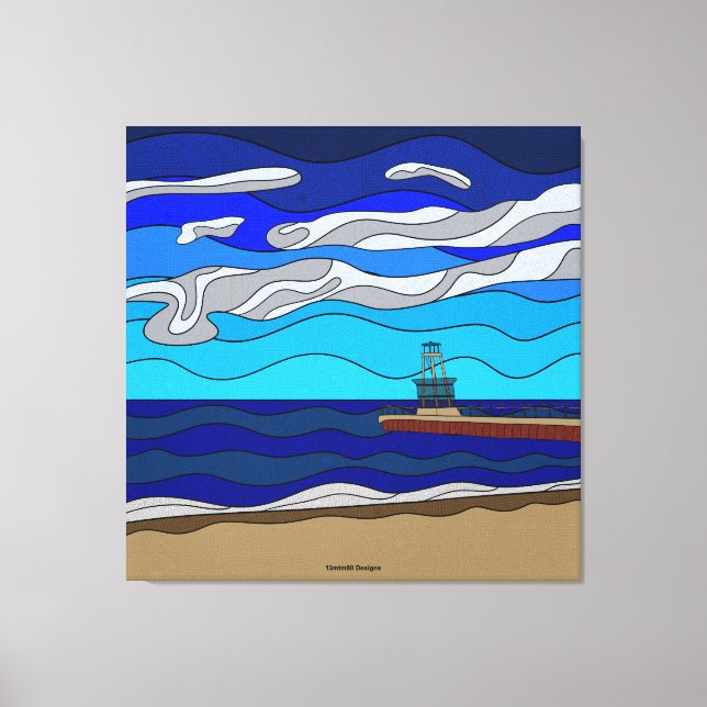 Lake Michigan - Canvas Print (40"x40") (Front)