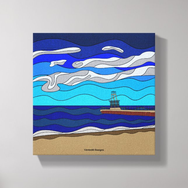 Lake Michigan - Canvas Print (8"x8") (Front)