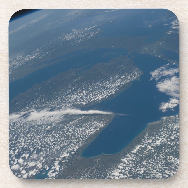 Lake Michigan, Lake Huron And State Of Michigan. Coaster (Front)