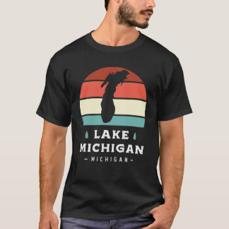 Lake Michigan National Park Camping Retro T-Shirt