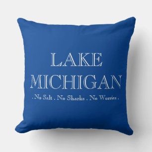 Lake  Michigan, no sharks, no salt, no worries! Cushion