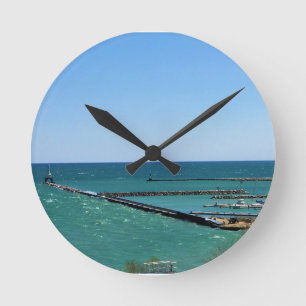 Lake Michigan, Port Washington, WI Round Clock