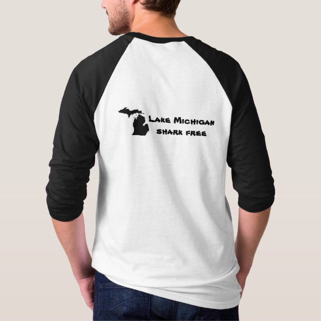 Lake Michigan - shark free T-Shirt (Back)