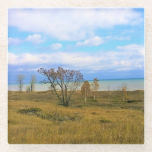 Lake Michigan, Sheboygan, Wisconsin Glass Coaster