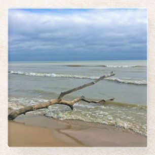 Lake Michigan, Sheboygan, Wisconsin Glass Coaster