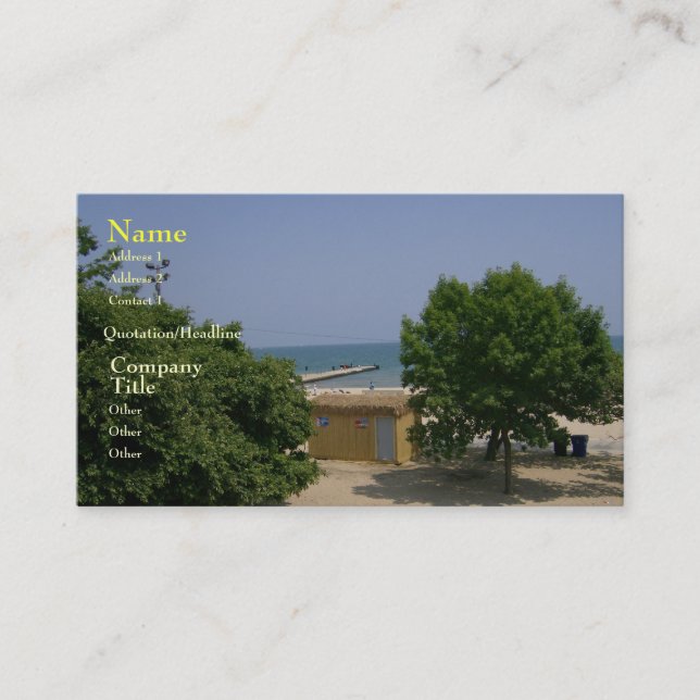 Lake Michigan Shores Business Cards (Front)