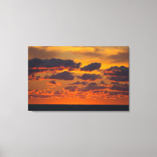 Lake Michigan sunset, Ludington, Michigan Canvas Print