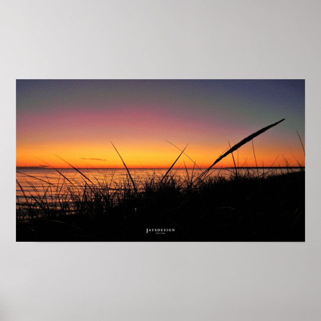 Lake Michigan Sunset Poster (Front)