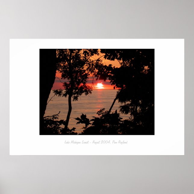 Lake Michigan Sunset Poster (Front)