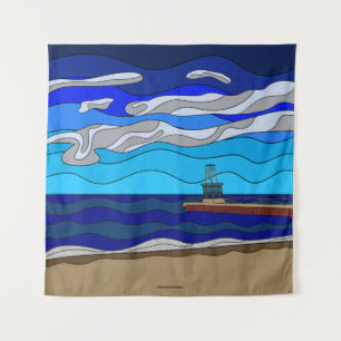 Lake Michigan - Tapestry (57"x57")