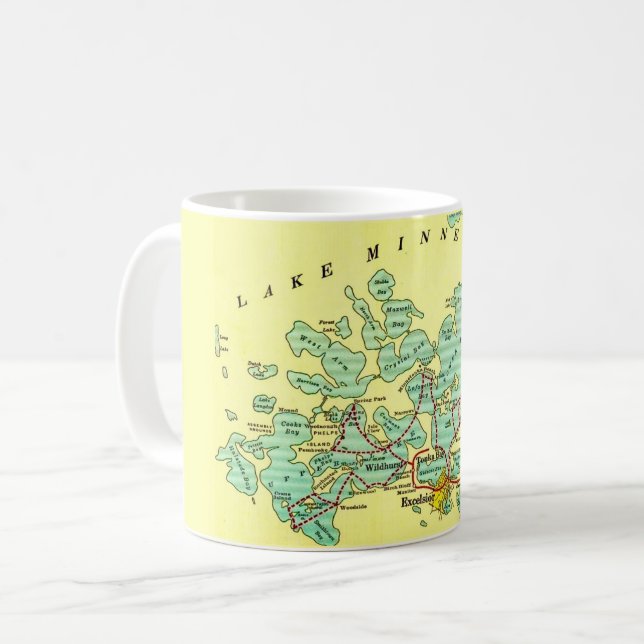 Lake Minnetonka Map Coffee Mug (Front Left)