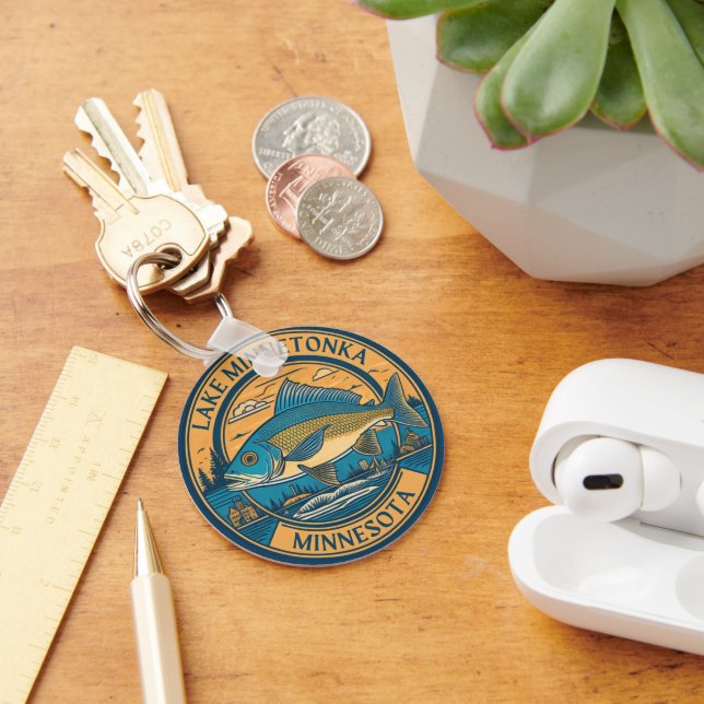  Lake Minnetonka, Minnesota fishing and boating Key Ring (Desk)