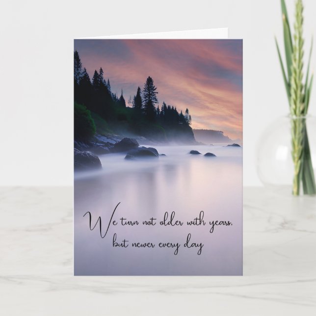 Lake Mist Birthday Card (Front)