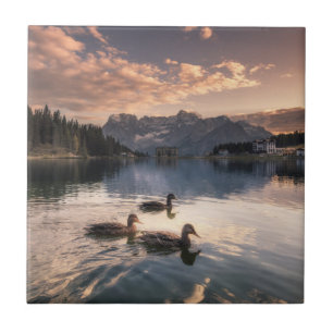 Lake Misurina Dolomites, Italy Tile