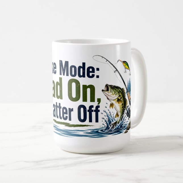 Lake Mode Dad On Chatter Off Fishing Mug (Front Right)