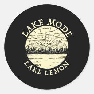 Lake Mode Lake Lemon Camping Indiana Camper Family Classic Round Sticker