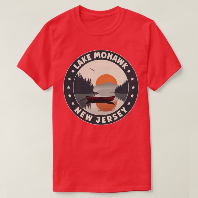 Lake Mohawk New Jersey Sunset T-Shirt (Design Front)