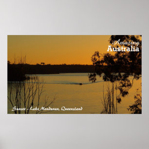 Lake Monduran sunset poster