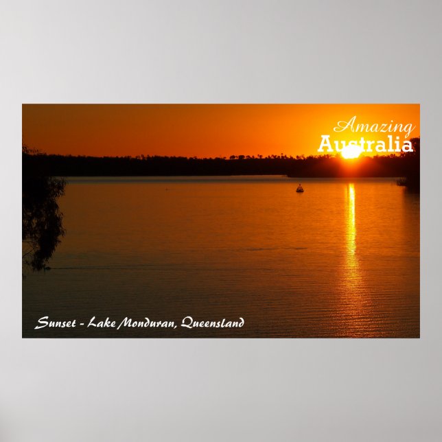 Lake Monduran sunset poster (Front)