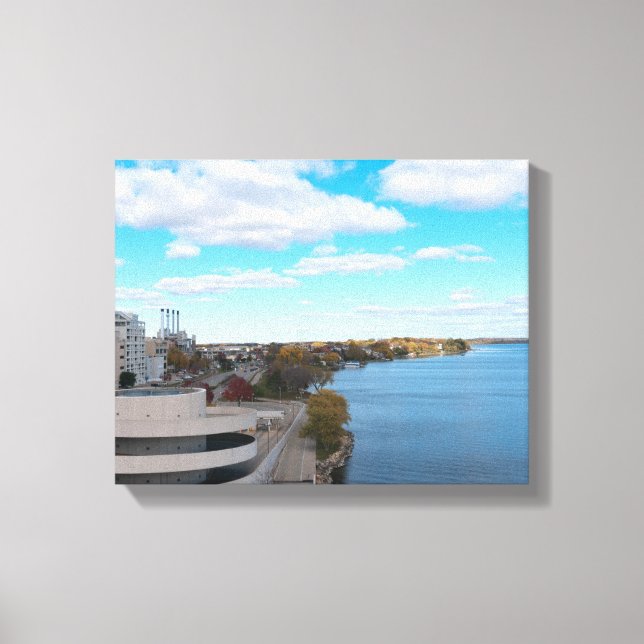 Lake Monona and Downtown Madison Canvas Print (Front)