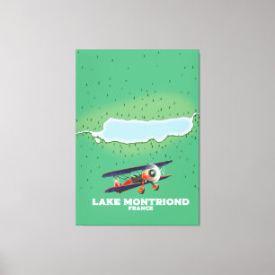Lake Montriond France vacation poster. Canvas Print