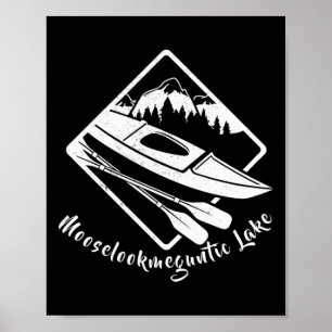 Lake Mooselookmeguntic Maine Kayak Kayaking Boatin Poster