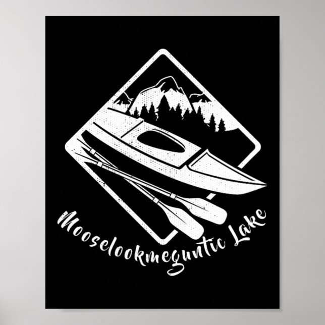 Lake Mooselookmeguntic Maine Kayak Kayaking Boatin Poster (Front)